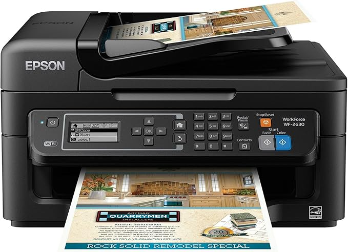 Imprimante jet d'encre couleur sans fil Epson WorkForce WF-2630 image 4