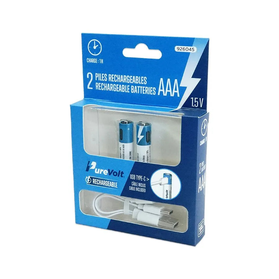 Pile rechargeable AAA Li-ion avec câble 2 x USB-C - 1.5V - Paquet de 2 image 5
