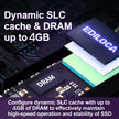 EDILOCA EN855 SSD de jeu interne avec dissipateur thermique PCIe Gen4, jusqu'à 7400 Mo/s, NVMe M.2 2280, mémoire flash 3D TLC NAND, cache DRAM configurable, compatible avec PS5 et PC