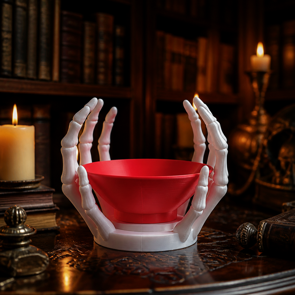 Bol à bonbons d’Halloween Skeleton Hands – Mains de squelette
