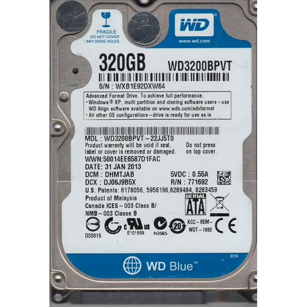 WD Scorpio WD3200BEVT - disque dur - 320 Go - SATA-300