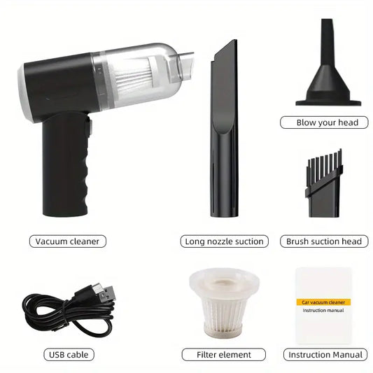 Aspirateur 2-en-1, Peut Souffler Et Aspirer, Portable, Rechargeable, Aspiration Puissante