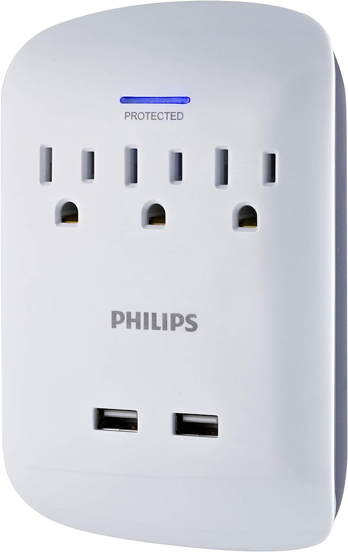 Prises Murales avec protection de 900 joules et 2 ports usb