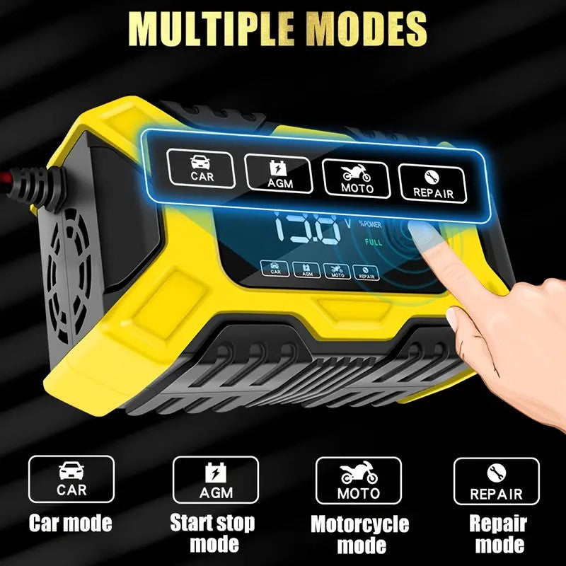 Chargeur de batterie de voiture numérique 6A 12V