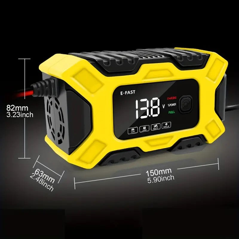Chargeur de batterie de voiture numérique 6A 12V