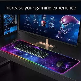 Ailrinni Grand tapis de souris de jeu RVB avec LED lumineuses