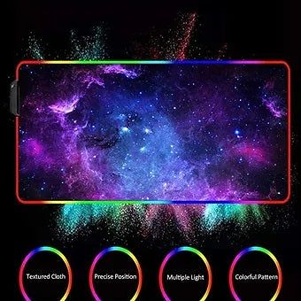 Ailrinni Grand tapis de souris de jeu RVB avec LED lumineuses