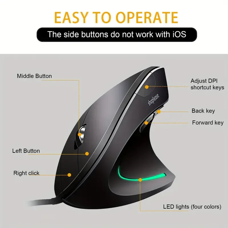 Anker 2.4G Souris optique verticale ergonomique sans fil