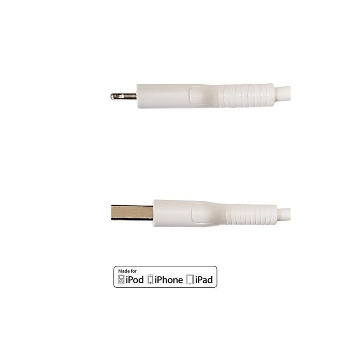 Apple iPhone 8-pin Lightning a USB Charge/Sync MFi Cable - blanc