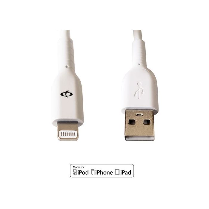Apple iPhone 8-pin Lightning a USB Charge/Sync MFi Cable - blanc