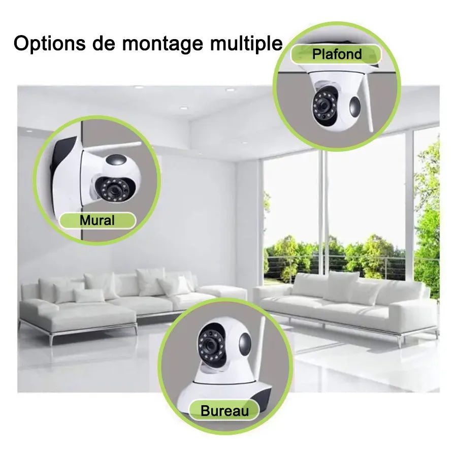 Caméra intelligente Wi-Fi sans fil