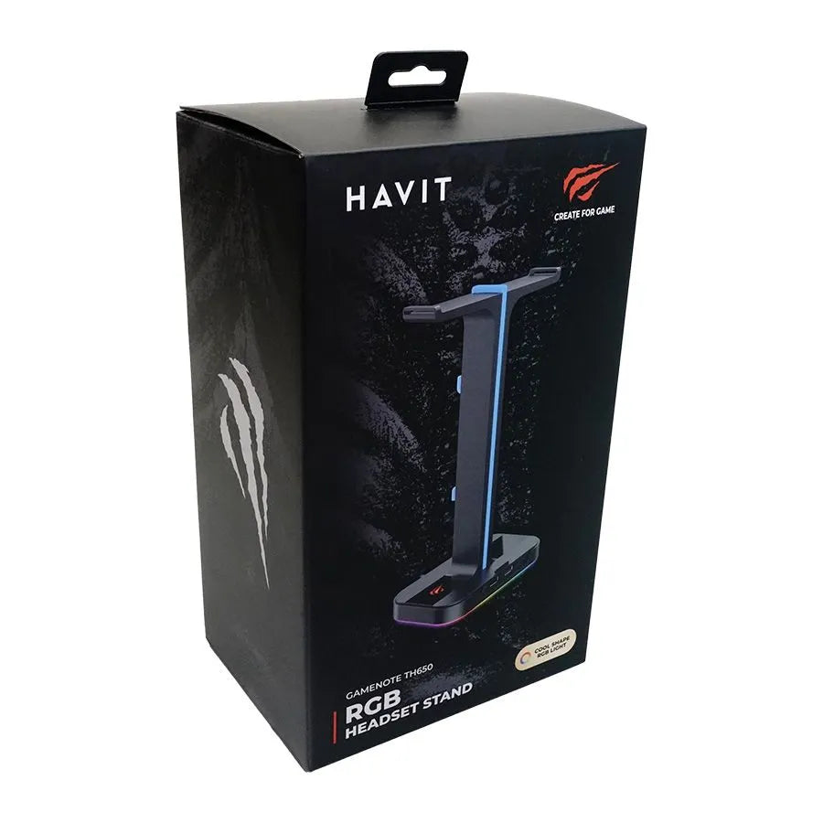 HAVIT TH650 Support de casque d'écoute double RVB