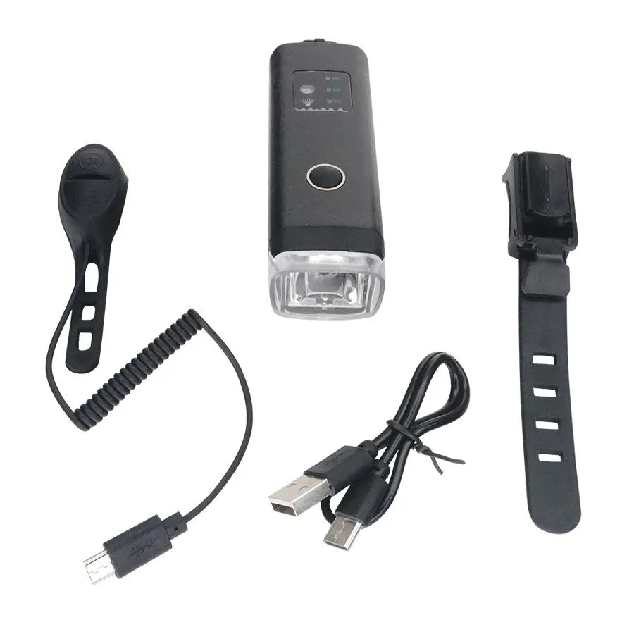 Phare de vélo rechargeable avec klaxon intégré