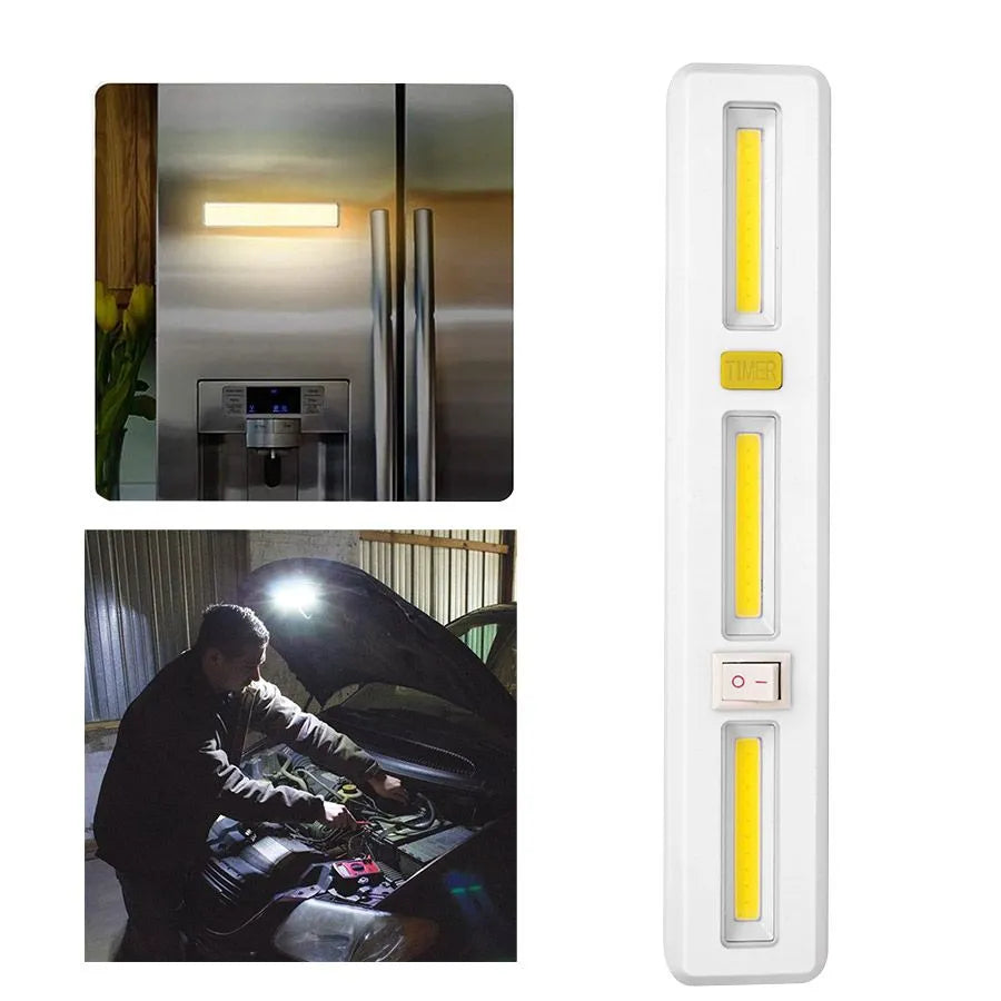 Barre lumineuse DEL COB magnétique avec bouton marche/arrê