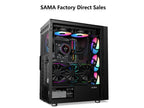 Boîtier PC de jeu ATX en verre trempé SAMA 3509