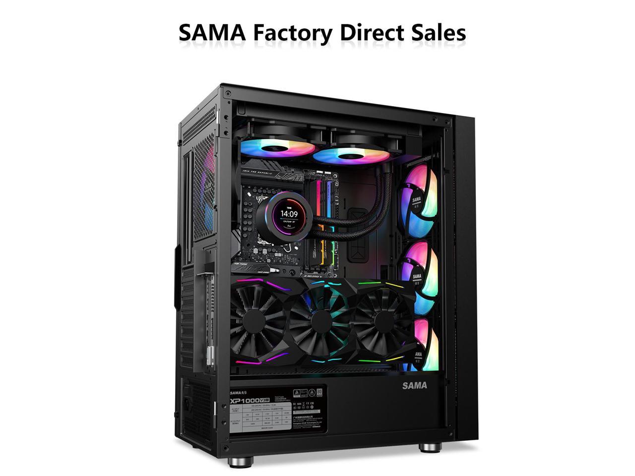Boîtier PC de jeu ATX en verre trempé SAMA 3509