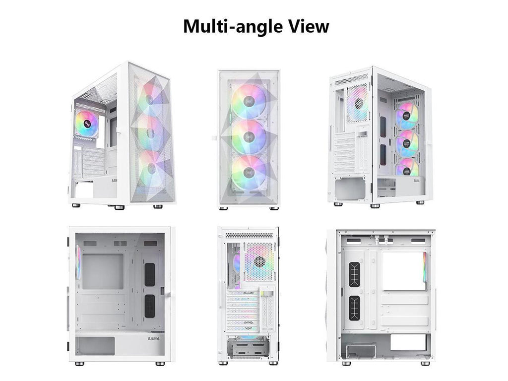 Boîtier PC de jeu ATX en verre trempé SAMA 3509