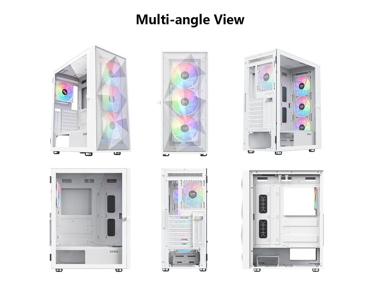 Boîtier PC de jeu ATX en verre trempé SAMA 3509
