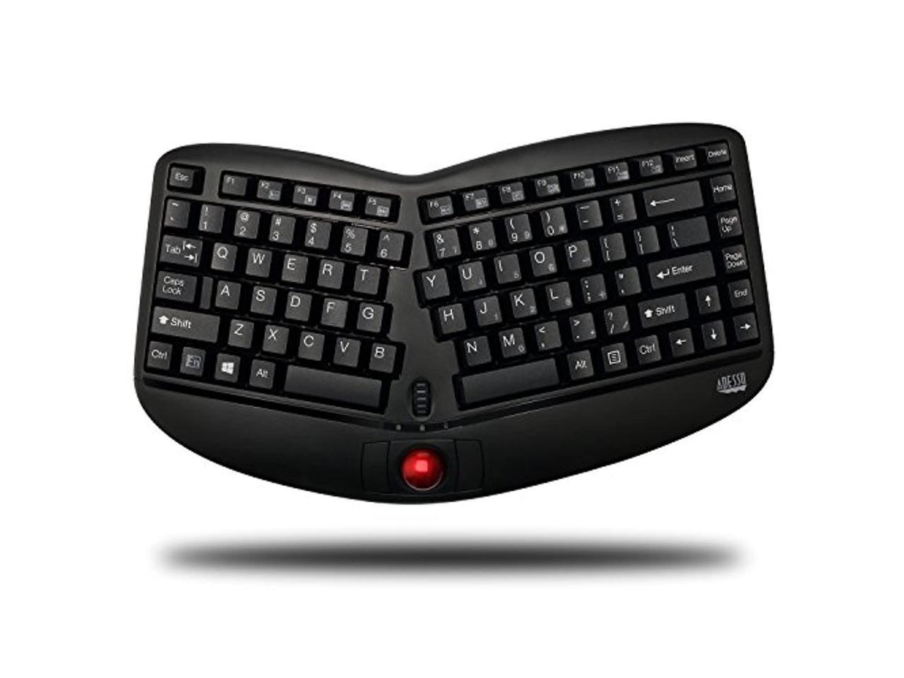 Clavier ergonomique sans fil USB RF noir