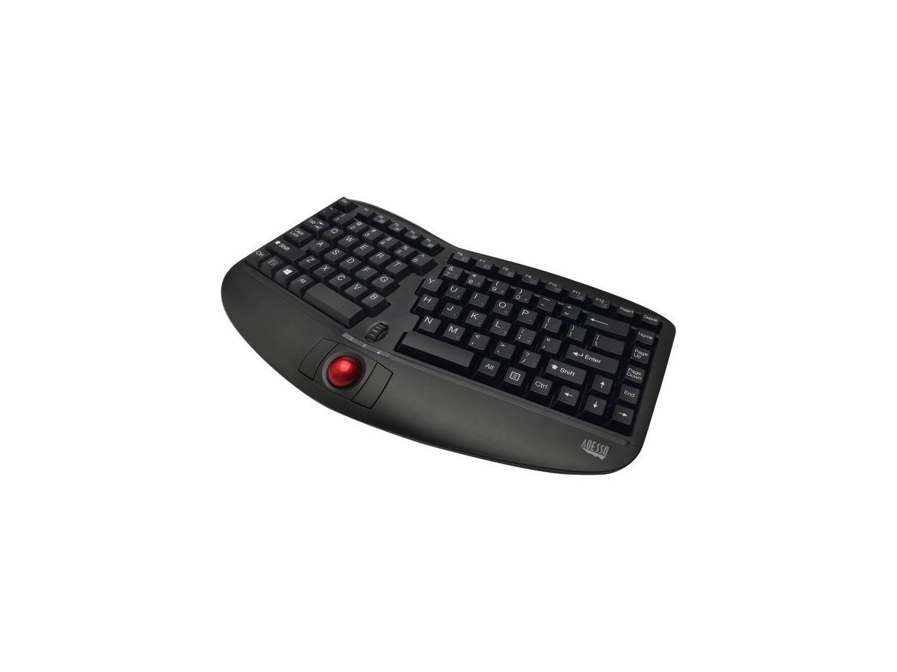 Clavier ergonomique sans fil USB RF noir