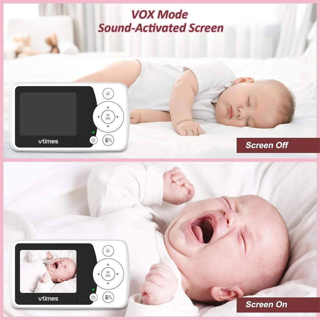 VTimes Moniteur pour bébé avec caméra et audio