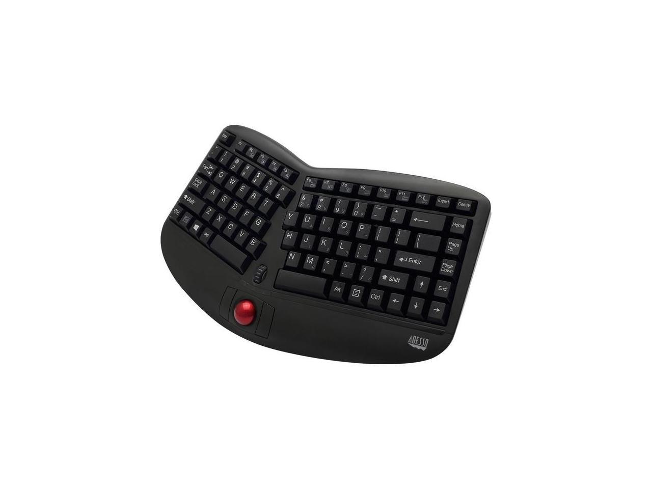 Clavier ergonomique sans fil USB RF noir