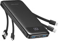 Charmast Batterie externe avec câble intégré, 10 000