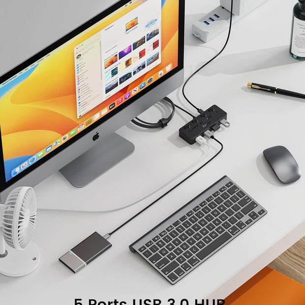 Aceele Hub USB 3.0 à 4 ports