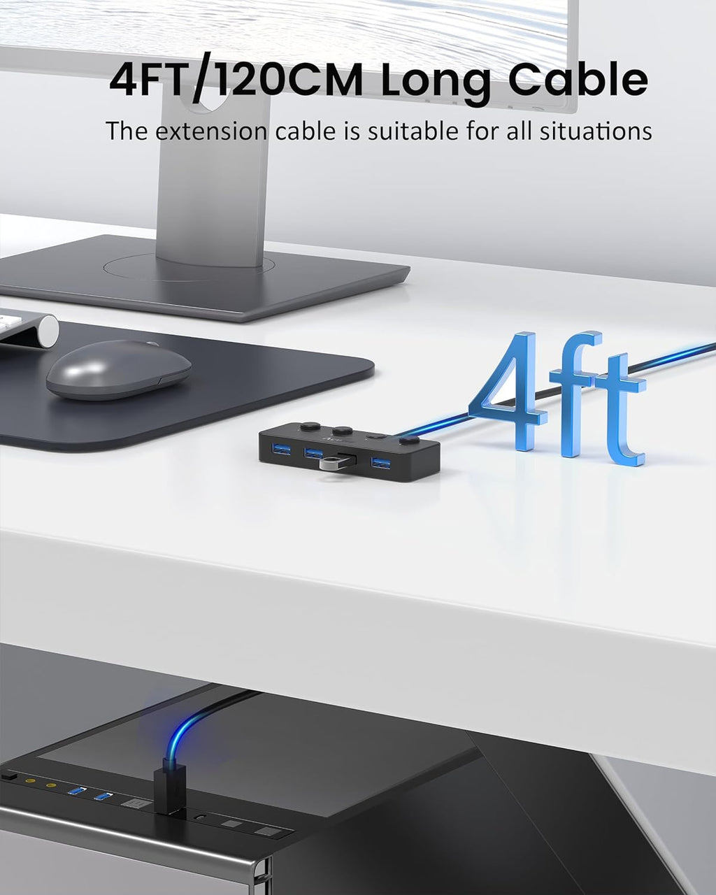 Aceele Hub USB 3.0 à 4 ports
