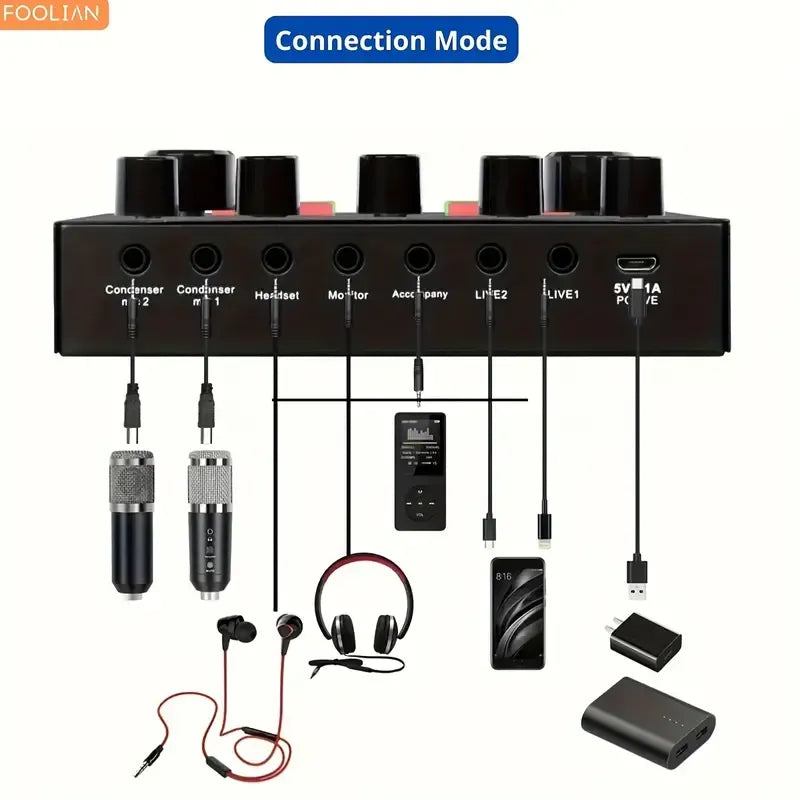 Mélangeur Audio Professionnel V8S, Mélangeur
