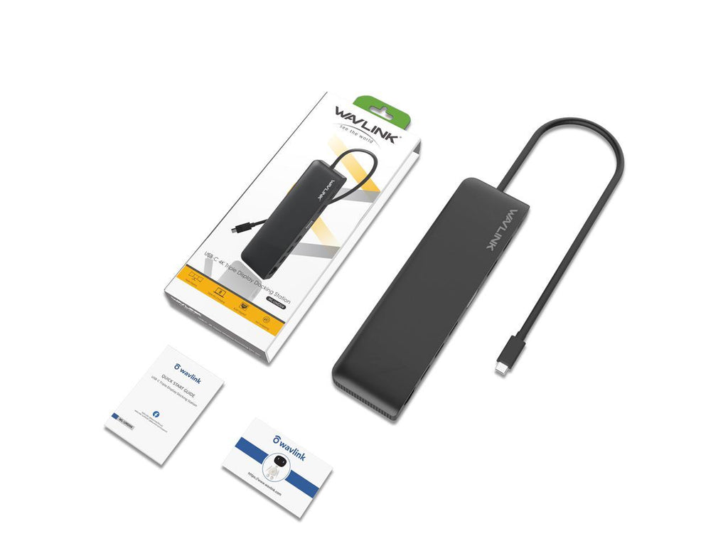 Wavlink USB C Triple Display 4K 12 en 1 MST USB C