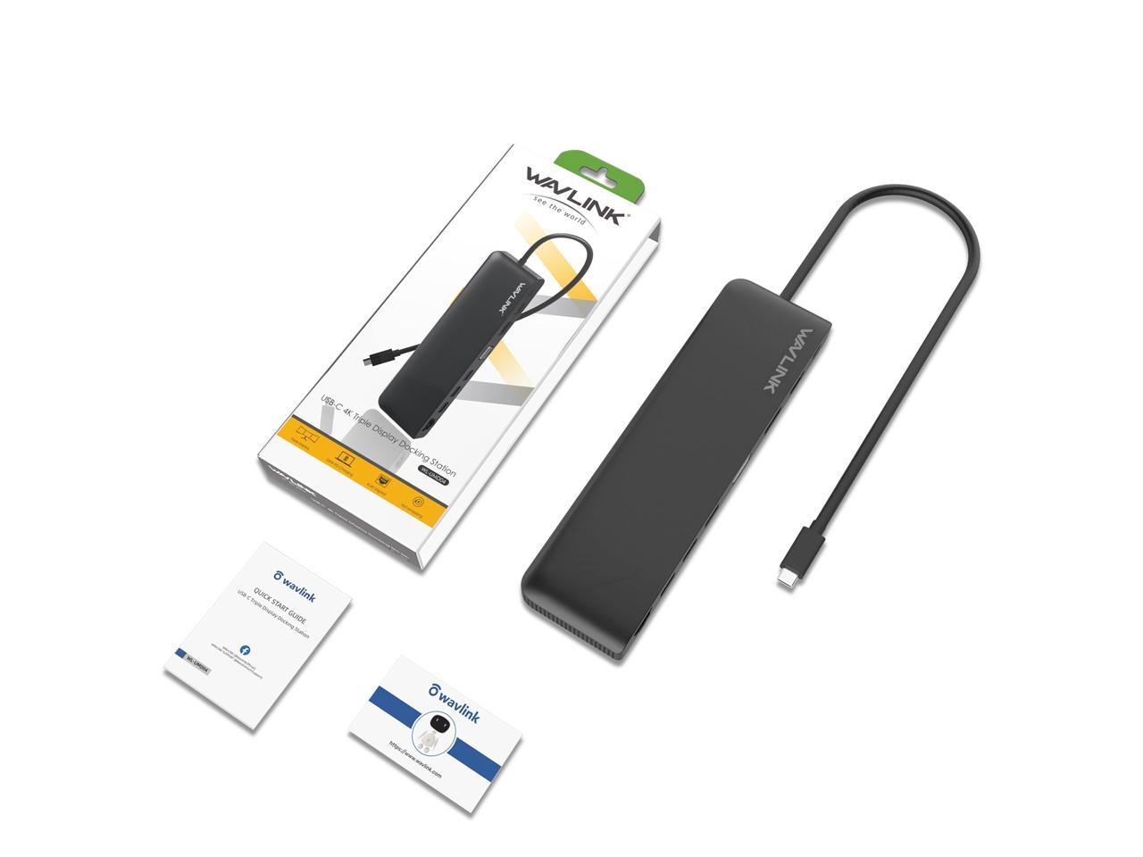 Wavlink USB C Triple Display 4K 12 en 1 MST USB C