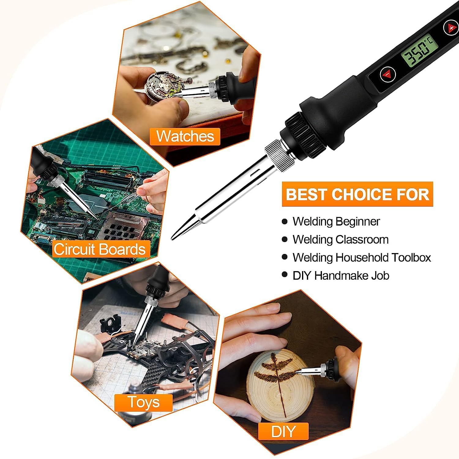 Kit de fer à souder 80 W LCD
