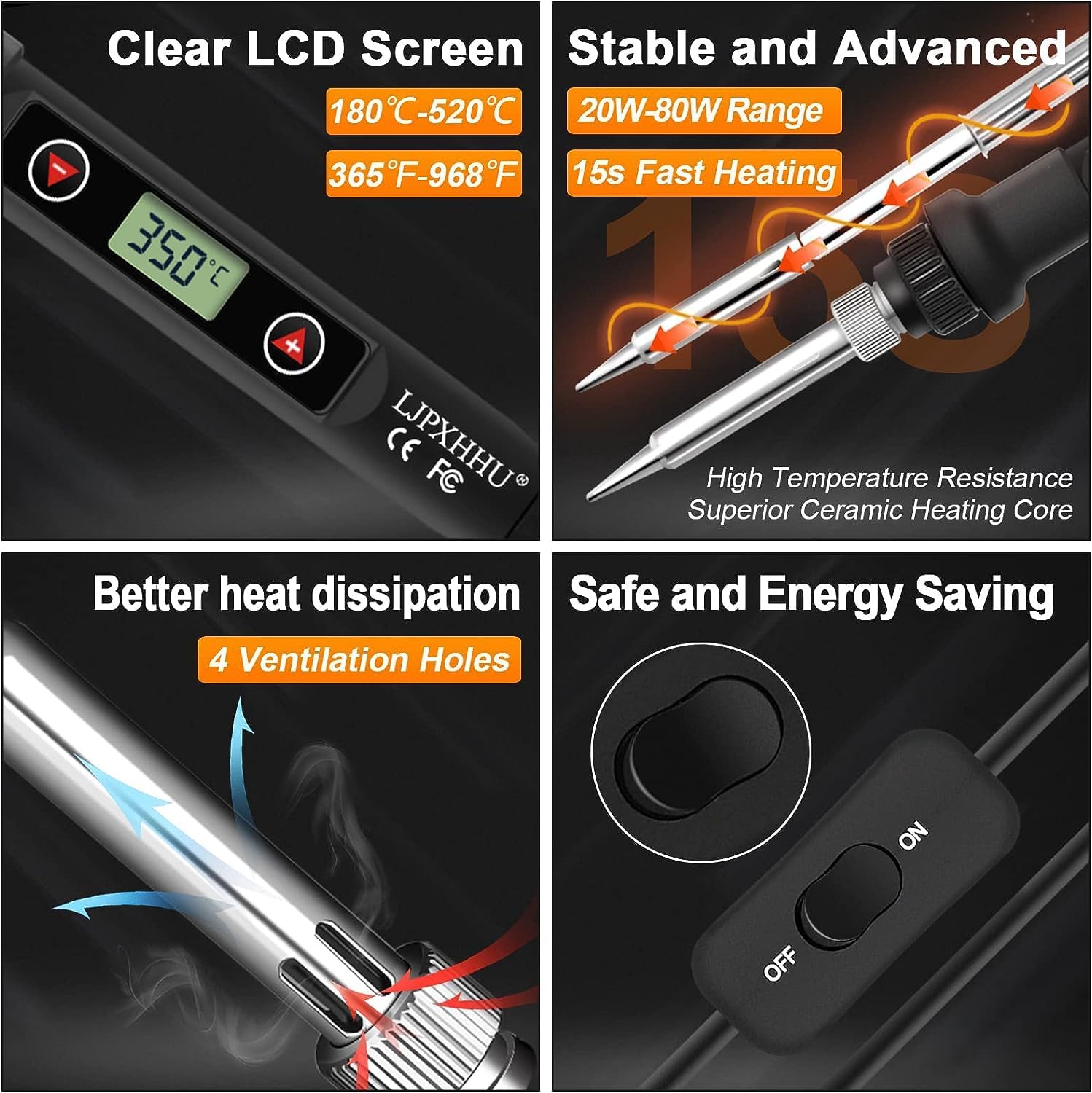 Kit de fer à souder 80 W LCD