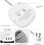 Barre d'alimentation plate avec 4 ports USB