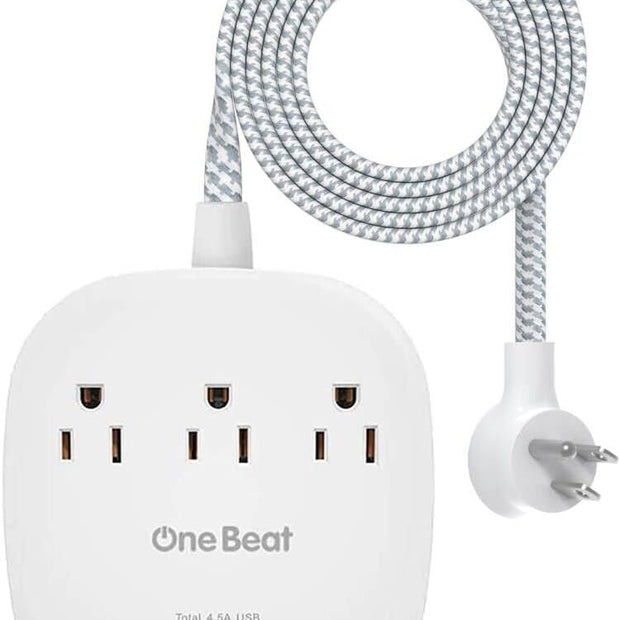Barre d'alimentation plate avec 4 ports USB