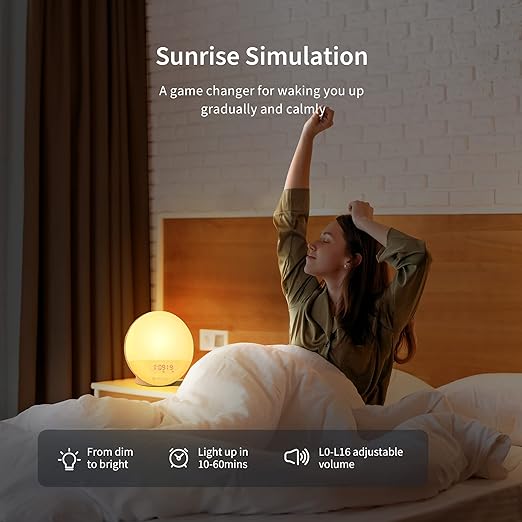 ecozy Réveil lever du soleil pour les dormeurs lourds