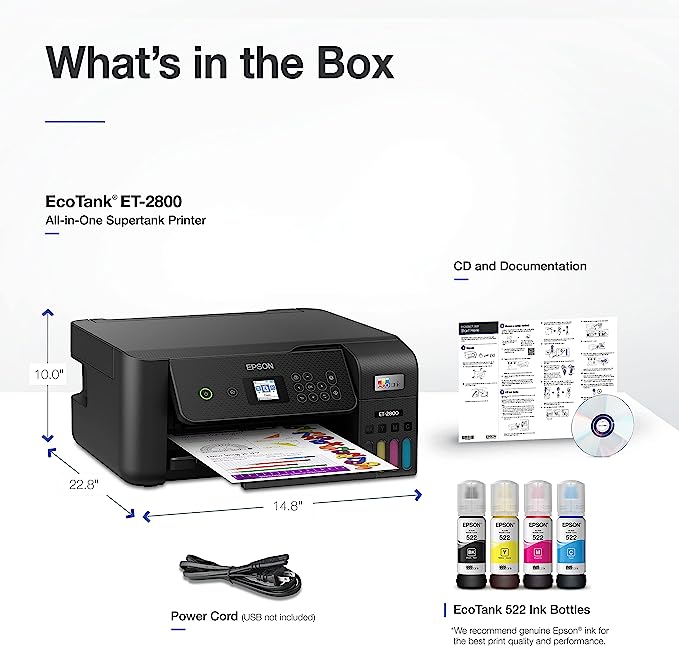 Epson EcoTank ET-2800 Imprimante couleur tout-en-un