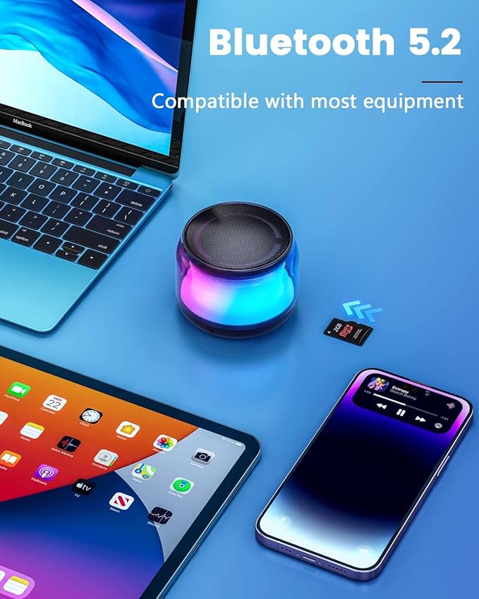 Haut-parleurs Bluetooth portables avec lumières colorées