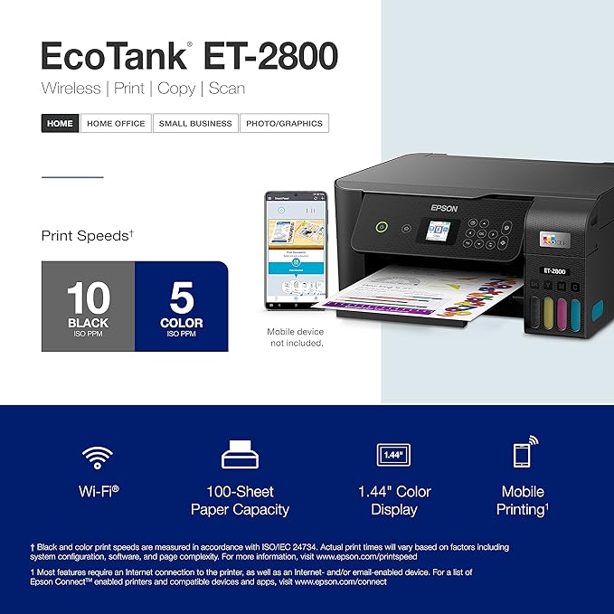 Epson EcoTank ET-2800 Imprimante couleur tout-en-un