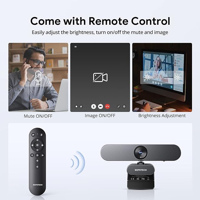 Webcam 4K, webcam zoomable avec microphone