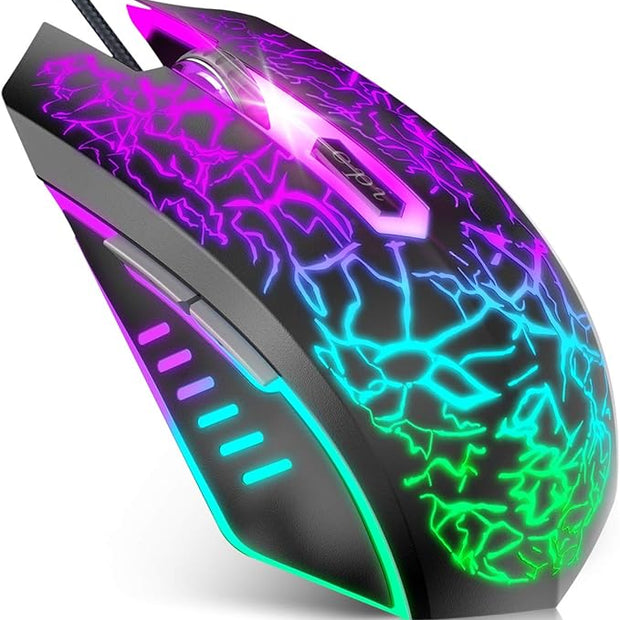VersionTECH. Souris de jeu filaire ergonomique avec rétroéclairage