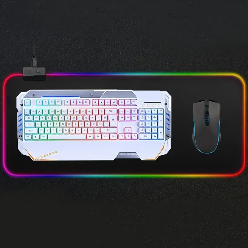 Tapis de souris de jeu rvb grande taille coloré lumineux