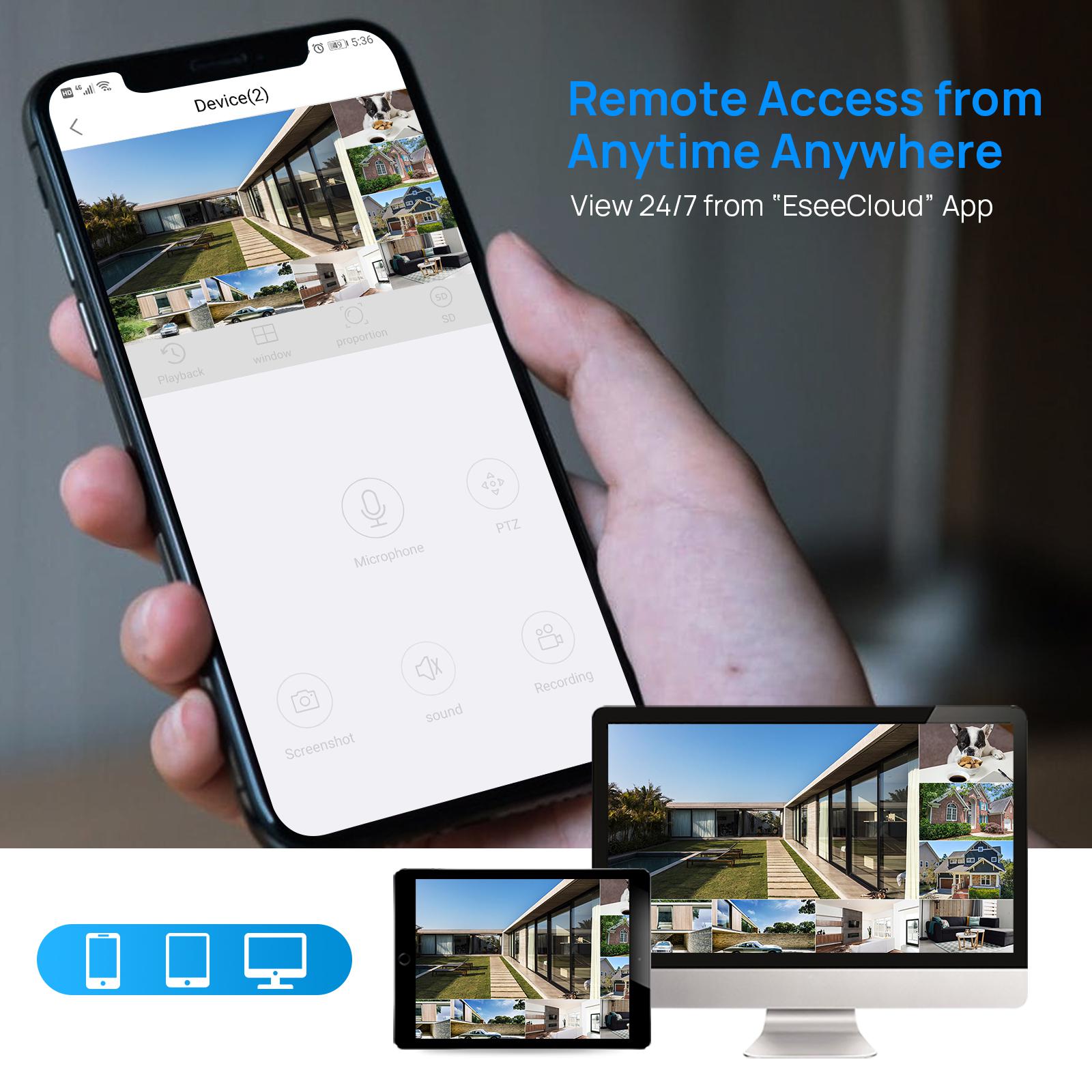 Système de caméra de sécurité Hiseeu WiFi
