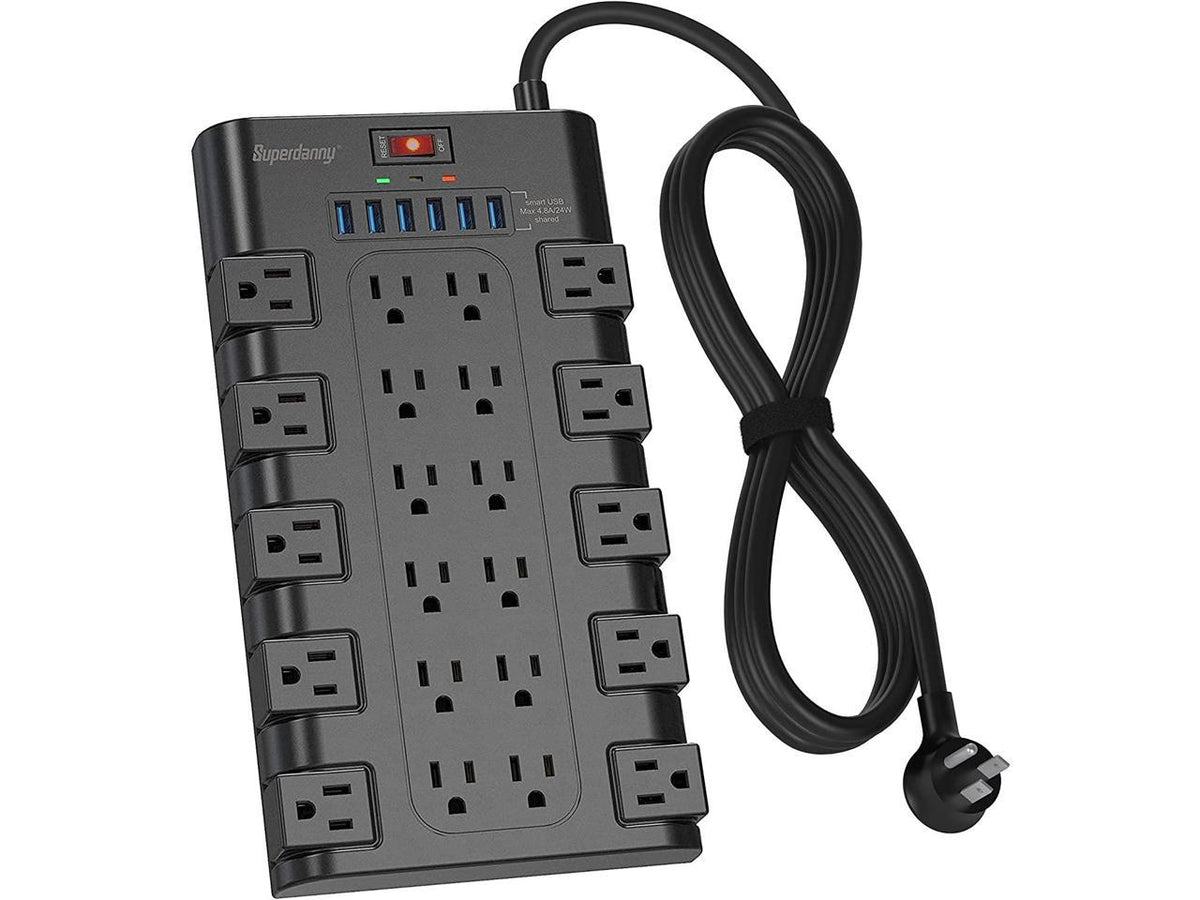 Superdanny Power Strip Parasurtenseur avec 22 prises AC