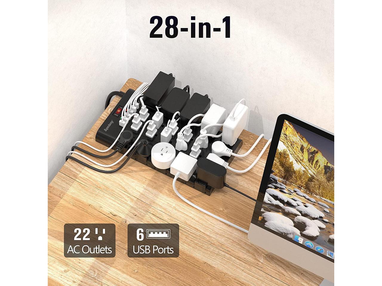 Superdanny Power Strip Parasurtenseur avec 22 prises AC