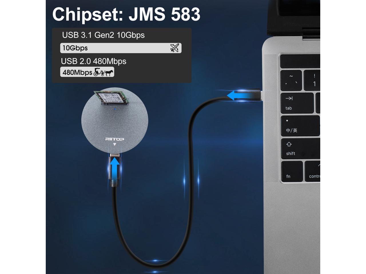 Station d'accueil NVMe vers USB, RIITOP