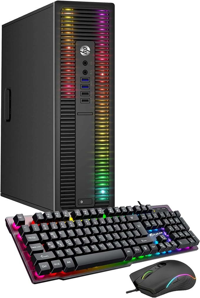 HP ProDesk Ordinateur de bureau avec lumières RVB