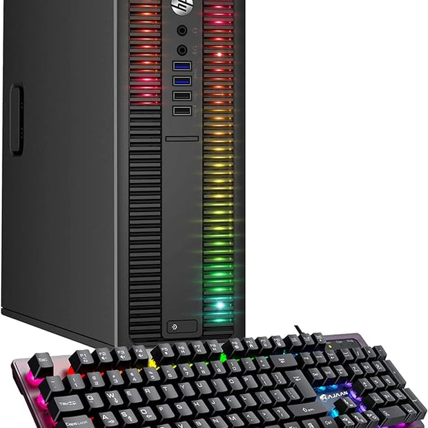 HP ProDesk Ordinateur de bureau avec lumières RVB