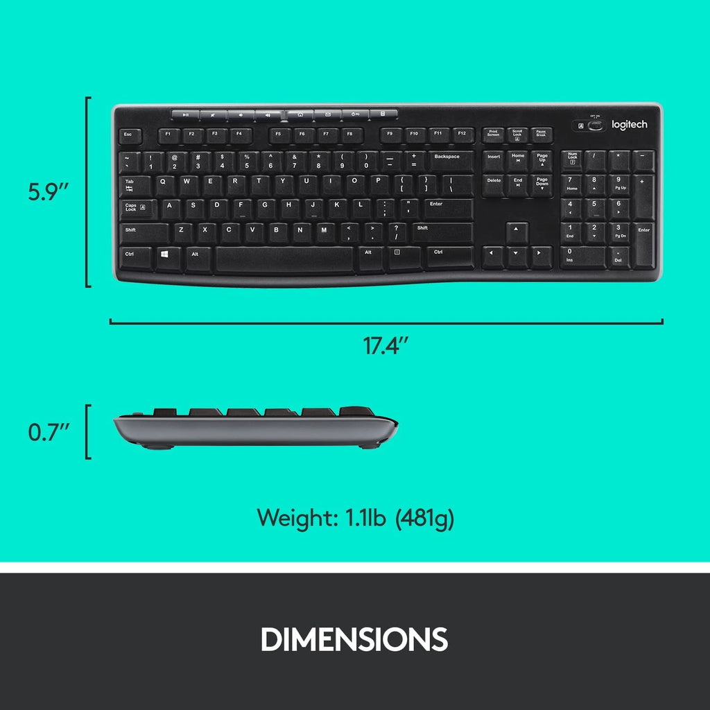 Logitech MK270 Clavier et souris sans fil pour Windows